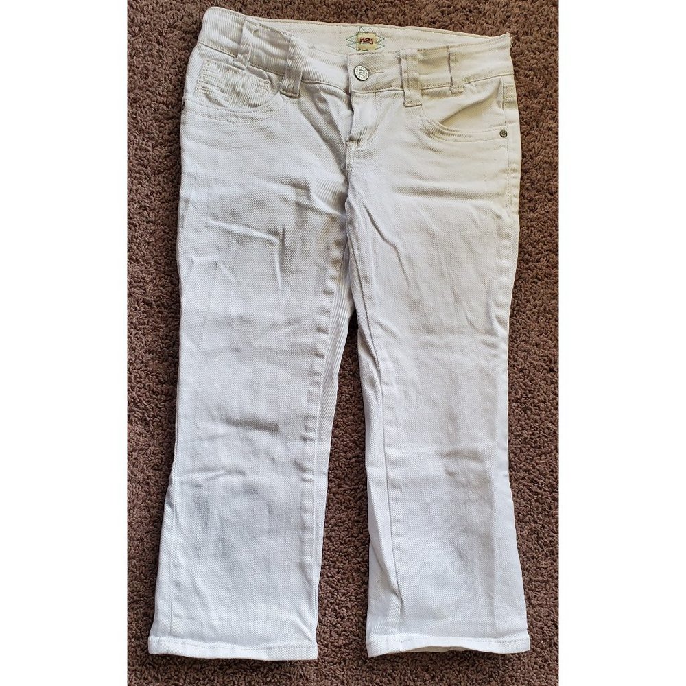 H2J White Denim Capris